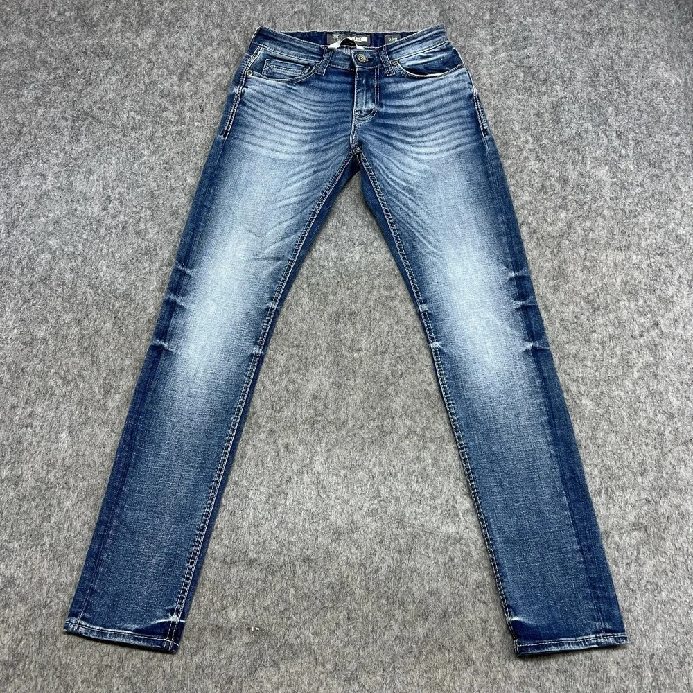 BKE Alec Jeans Mens 28R Blue Medium Wash Skinny Slim Stretch Denim Pants 28x32
